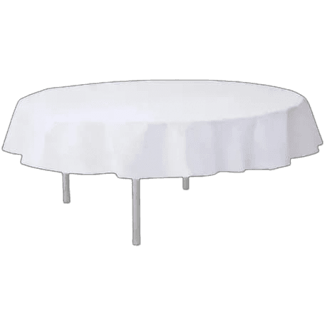 Nappe ronde unie blanche 180 cm